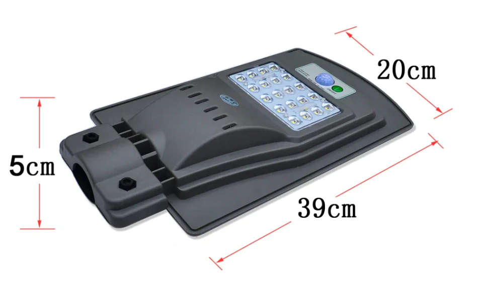 20 Watt LED SOLAR Street Light, PIR, Motion Sensor, Waterproof with 3 Lighting Modes