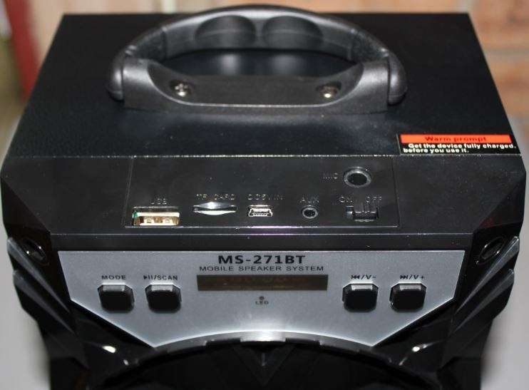 Bluetooth Multimedia X-Bass Speaker with FM Radio - Support USB/TF/AUX/MIC/LED Display