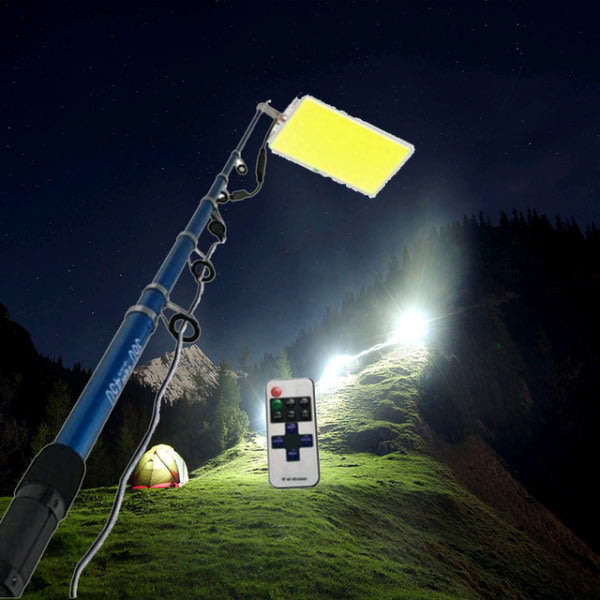 500Watt, 5m, 12V Telescopic Fishing Rod LED Light with Remote & Accessories