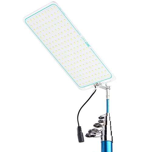 500Watt, 5m, 12V Telescopic Fishing Rod LED Light with Remote & Accessories