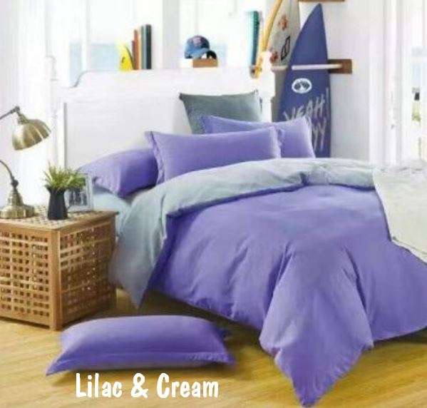 Brand New 100% Cotton 3 Piece Duvet Sets for ¾ Bed in Different Plain Colours