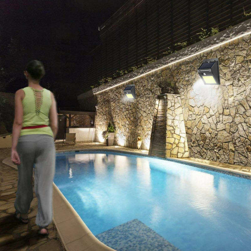 48 LED Solar Power Wall Light, PIR Motion Sensor, Waterproof, Night Sensor & Eco-friendly