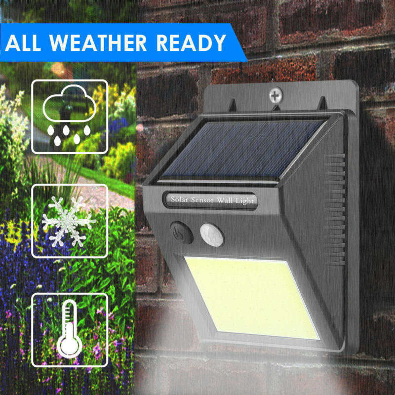 48 LED Solar Power Wall Light, PIR Motion Sensor, Waterproof, Night Sensor & Eco-friendly