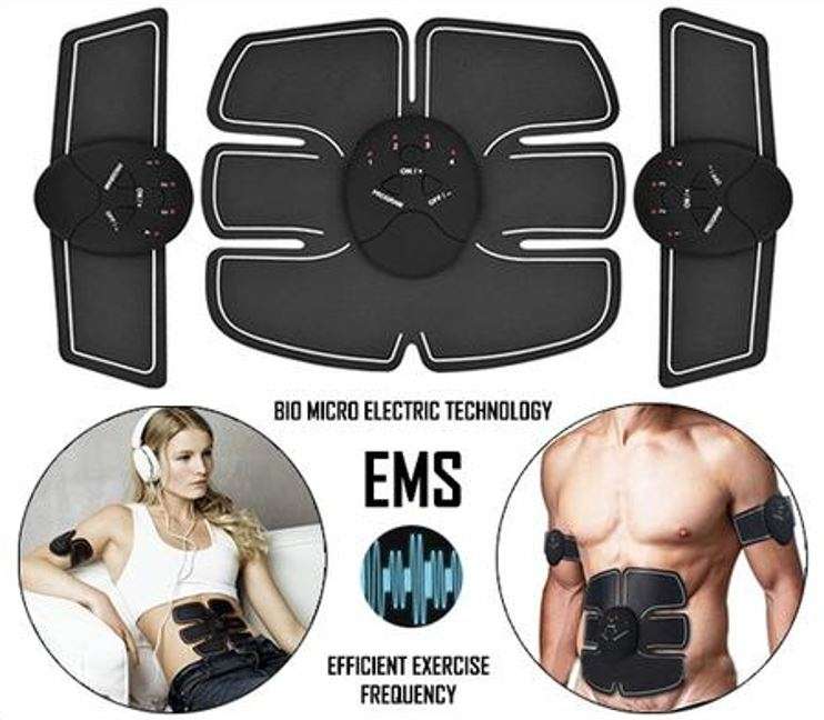 Home Gym - Wireless Electronic EMS 6 Pack Abs Muscle Simulator Kit with 5 modes