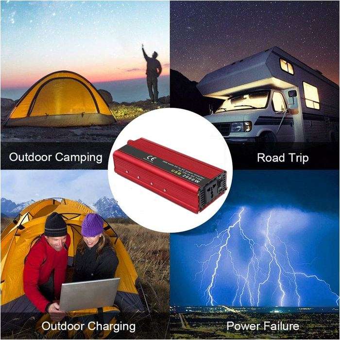 2000W Solar Power Inverter - Convert 12V DC to 220V AC (2000W Continious Power & 4000W Peak Power)