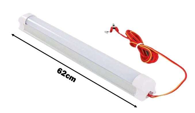 12V DC High Power Frosted LED Tube Light with Alligator Clamps