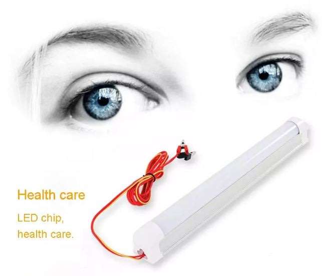 12V DC High Power Frosted LED Tube Light with Alligator Clamps