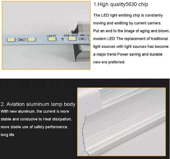 12V DC High Power Frosted LED Tube Light with Alligator Clamps
