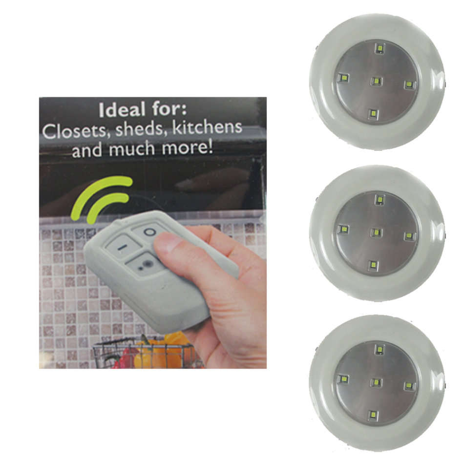 3 Piece Wireless, Adjustable, Multi-fnctional COB LED Light Set with Remote, Dimmer Control & Timer