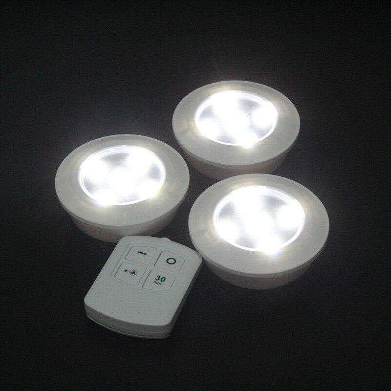 3 Piece Wireless, Adjustable, Multi-fnctional COB LED Light Set with Remote, Dimmer Control & Timer
