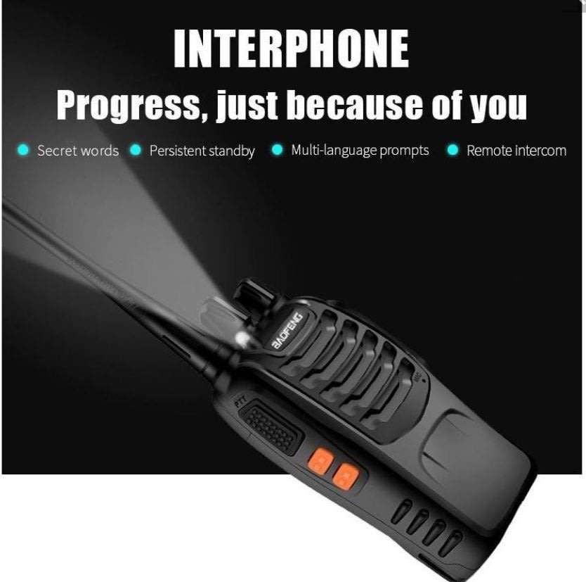 2 X Handheld Walkie Talkie Hand Radio Set with 16 Channels, 3 - 5 km talking range etc