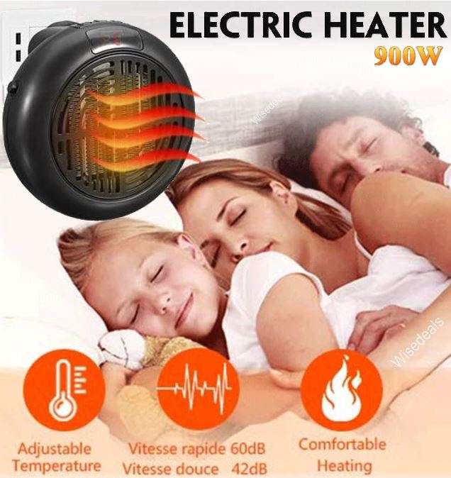 Mini Electric Wonder Heater Pro  900W, Adjustable Temperature, Digital LED Display, Rotates 180°
