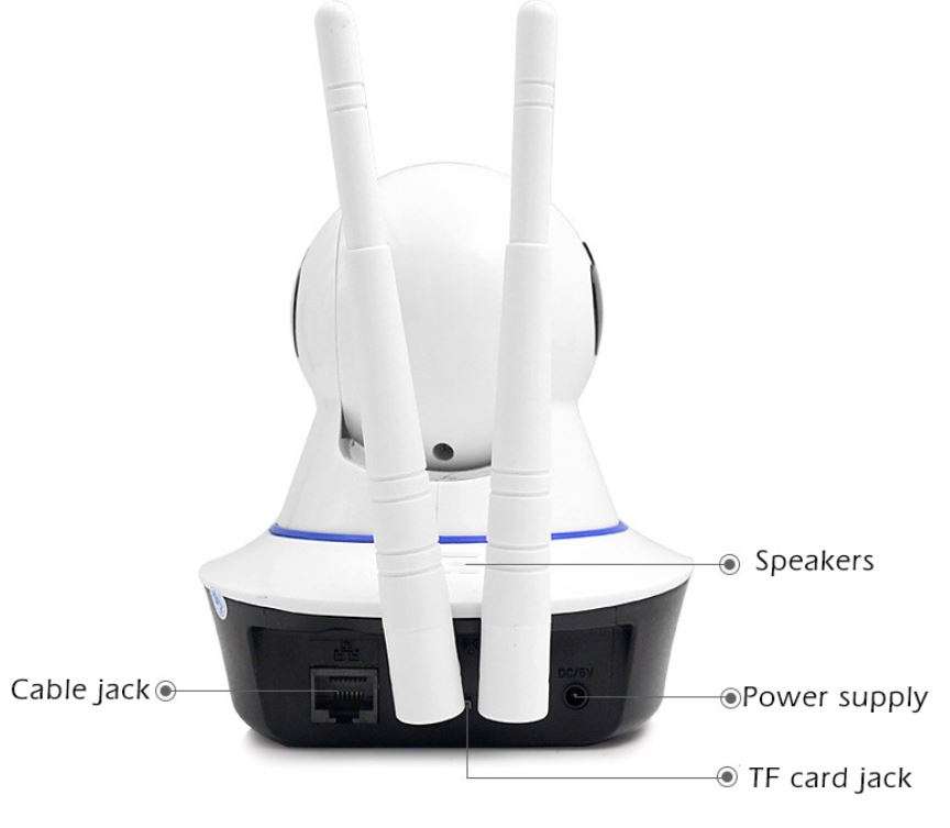 Double Antenna Wireless CCTV Surveillance Security Camera with Pan/Tilt/Zoom Night Vision