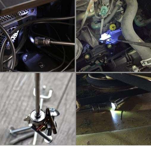 LED Extendable Magnetic Pick-up Tool with Flash Light