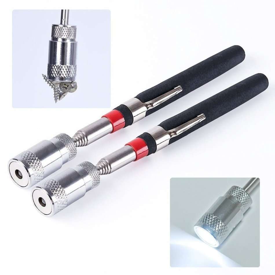 LED Extendable Magnetic Pick-up Tool with Flash Light