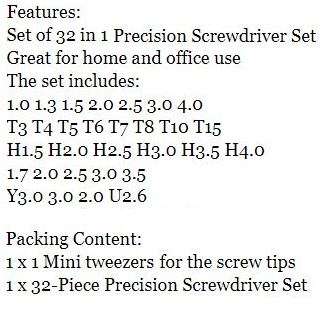 32 in 1 Precision Screwdriver Set