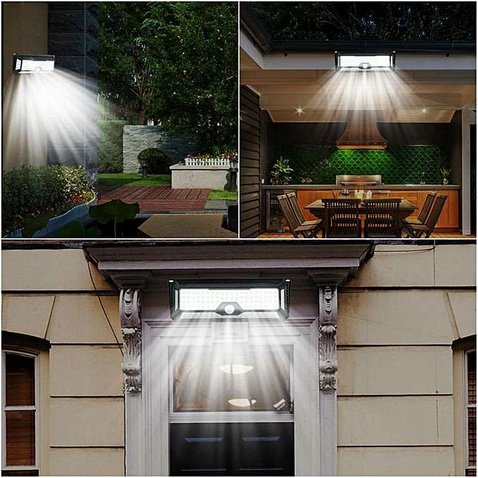 32 LED Solar Wall Light - Stay on Dim Light Mode & Brighten with Motion