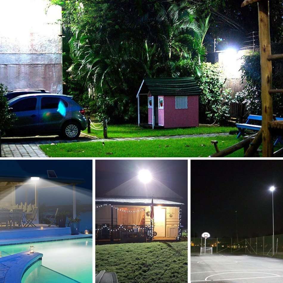 40W Super Bright LED Solar Flood Light With 5M Cable, Solar Panel & Remote Control