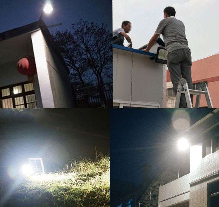 40W Super Bright LED Solar Flood Light With 5M Cable, Solar Panel & Remote Control