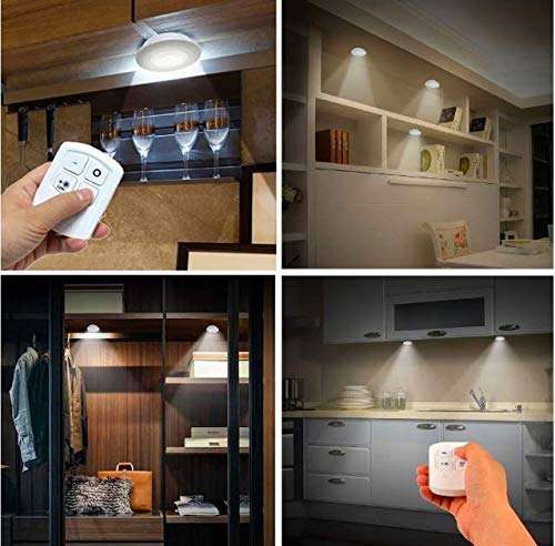 4 Piece Remote Control Multi-function LED Light Set with Dimmer Control & Timer