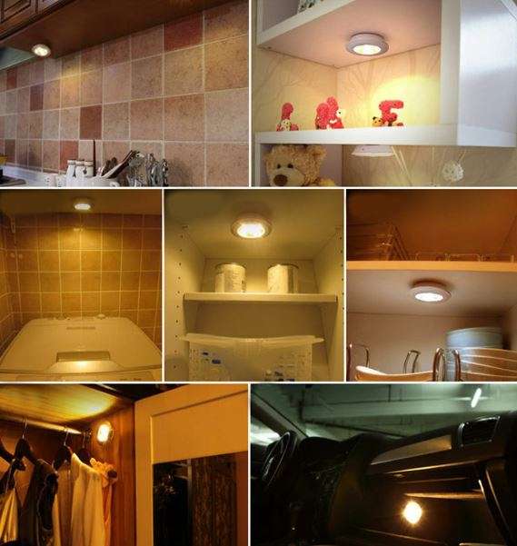 4 Piece Remote Control Multi-function LED Light Set with Dimmer Control & Timer