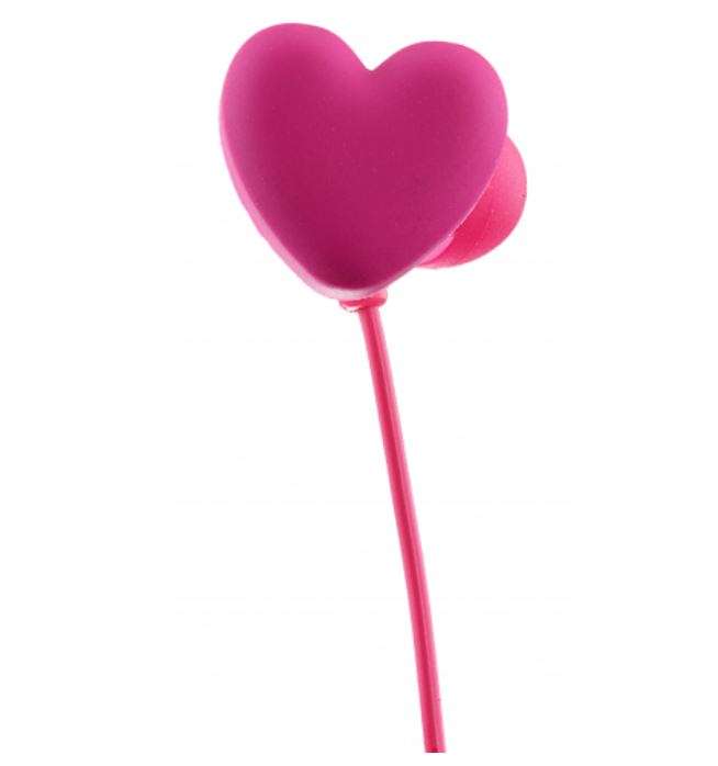 High Definition Sound Earphones in a Cool Pink Heart Shape