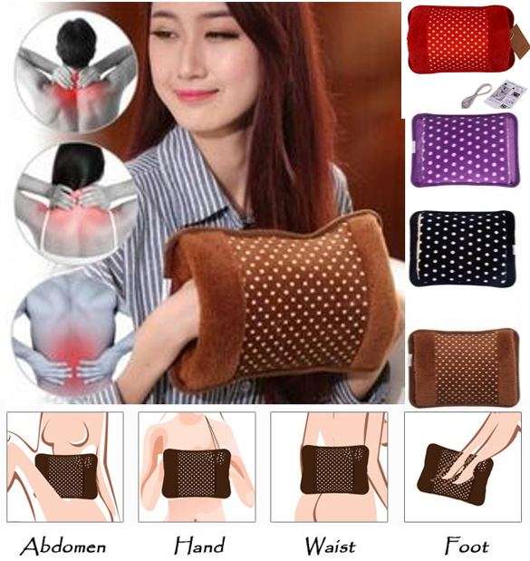 Electric Warming Bag - No Water, Safe, Soft, Portable, Reusable & Use to Relieve Pain