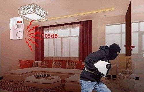 Wireless PIR Motion Sensor Alarm with 2 Remotes & Mount Bracket