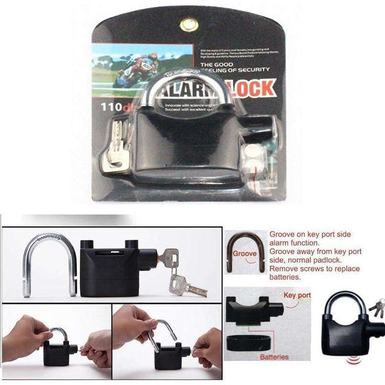 Alarm Lock - Built-in movement triggered alarm with a loud sound when the lock is hit or shaken