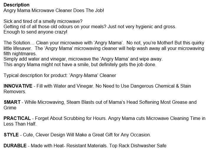 Angry Mama Microwave Cleaner