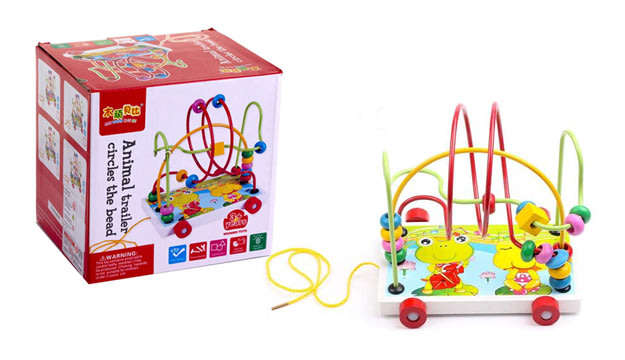 Circle & Counting the Beads Educational Trailer, Improve Hand & Eye Coordination