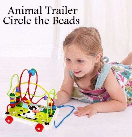 Circle & Counting the Beads Educational Trailer, Improve Hand & Eye Coordination