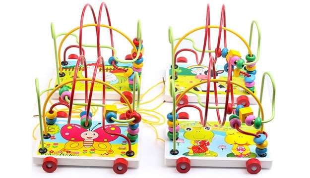 Circle & Counting the Beads Educational Trailer, Improve Hand & Eye Coordination