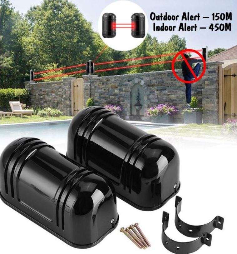 Infrared Alarm Intrusion Detector Twin Beam Sensor 150M Outdoor Perimeter Barrier
