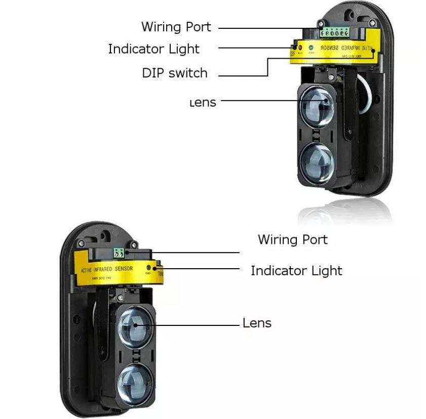 Infrared Alarm Intrusion Detector Twin Beam Sensor 150M Outdoor Perimeter Barrier