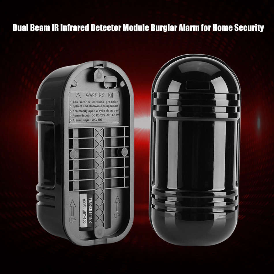 Infrared Alarm Intrusion Detector Twin Beam Sensor 150M Outdoor Perimeter Barrier