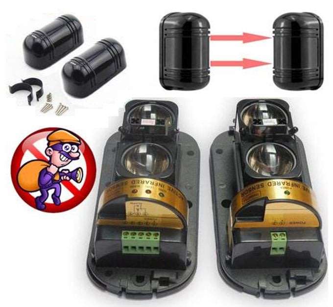 Infrared Alarm Intrusion Detector Twin Beam Sensor 150M Outdoor Perimeter Barrier