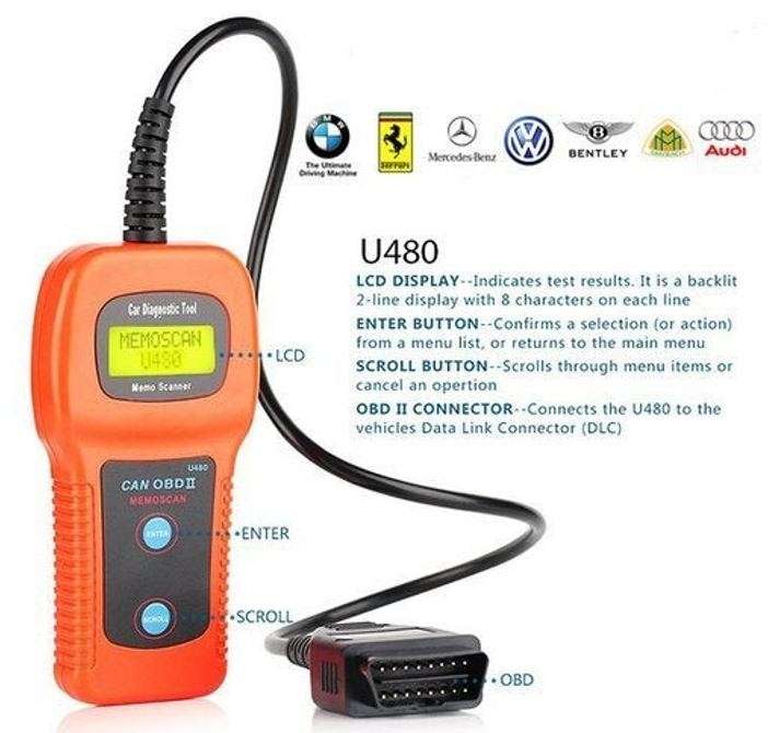 Diagnostic Engine Scanner & Code Reader, works with 1996 and newer cars & trucks