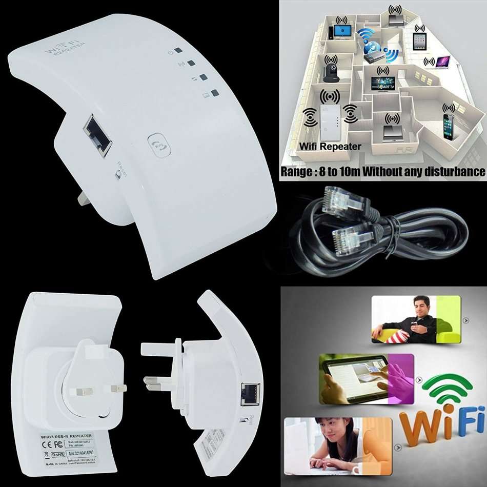 Wireless WIFI Repeater 300Mbps Signal Booster & Extender 802.11n/b/g