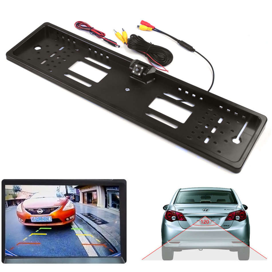 License Plate Holder with HD IR Camera - Easy to install without drilling holes, Night Vision etc.