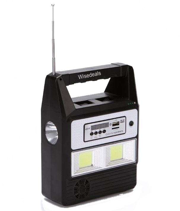 SOLAR FM Radio Light System - Control Radio Unit, 3 LED Lights, Solar Panel, Remote & 10 in 1 Cable