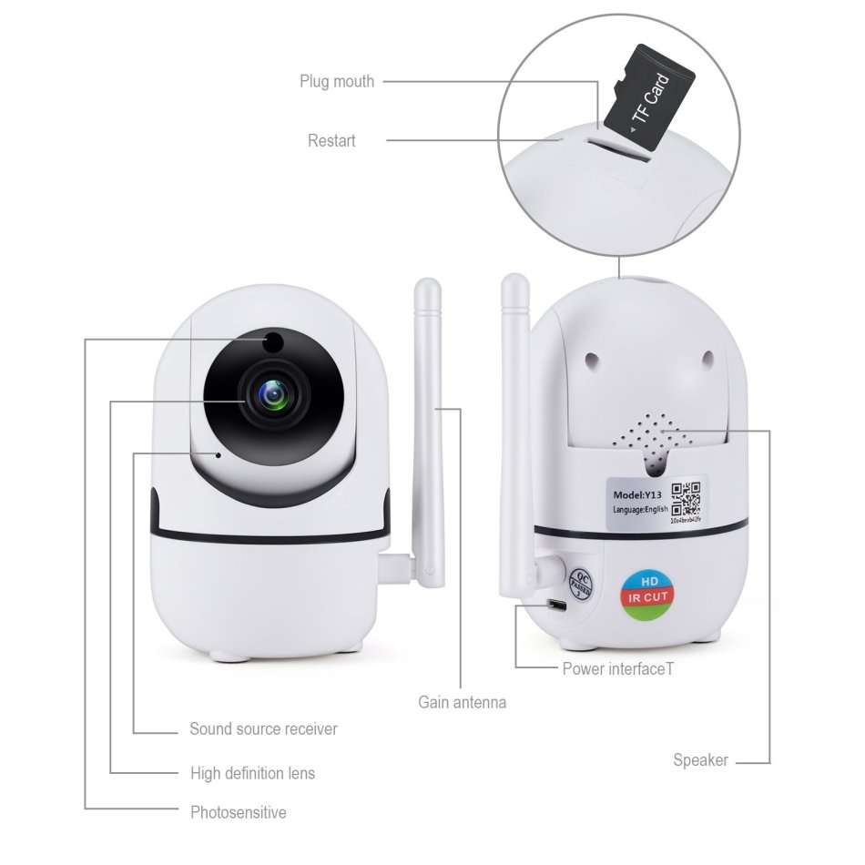 1080P WI-FI Night Vision IP Camera, Motion Detection, Two-way Communication and more