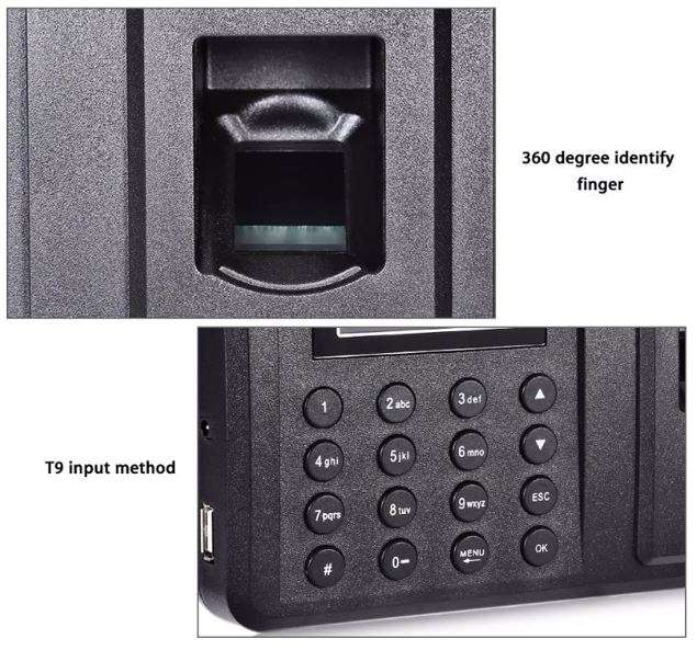 Biometric Fingerprint Time Attendance Clock System - Support Fingerprint or Password