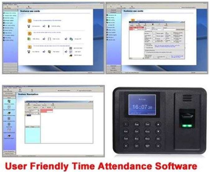 Biometric Fingerprint Time Attendance Clock System - Support Fingerprint or Password