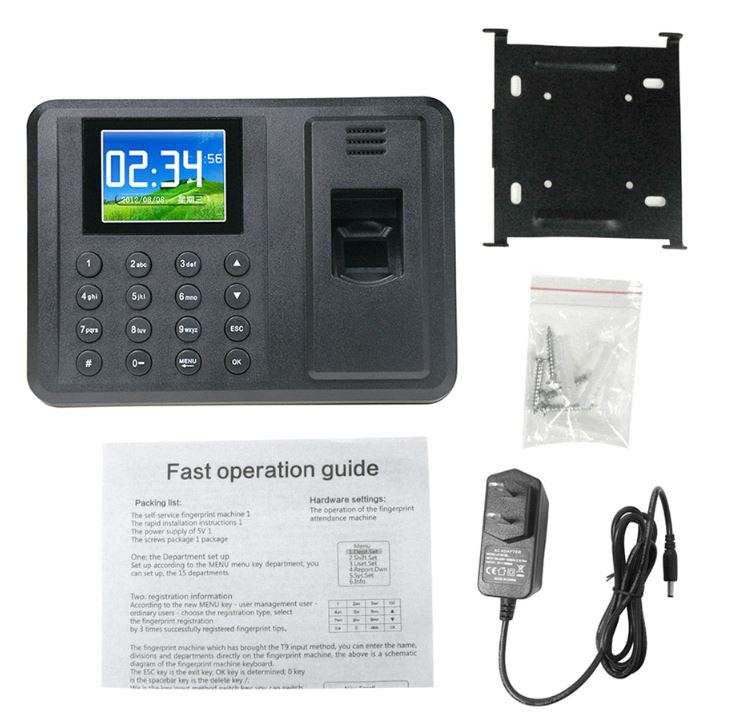 Biometric Fingerprint Time Attendance Clock System - Support Fingerprint or Password