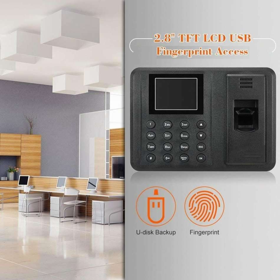 Biometric Fingerprint Time Attendance Clock System - Support Fingerprint or Password