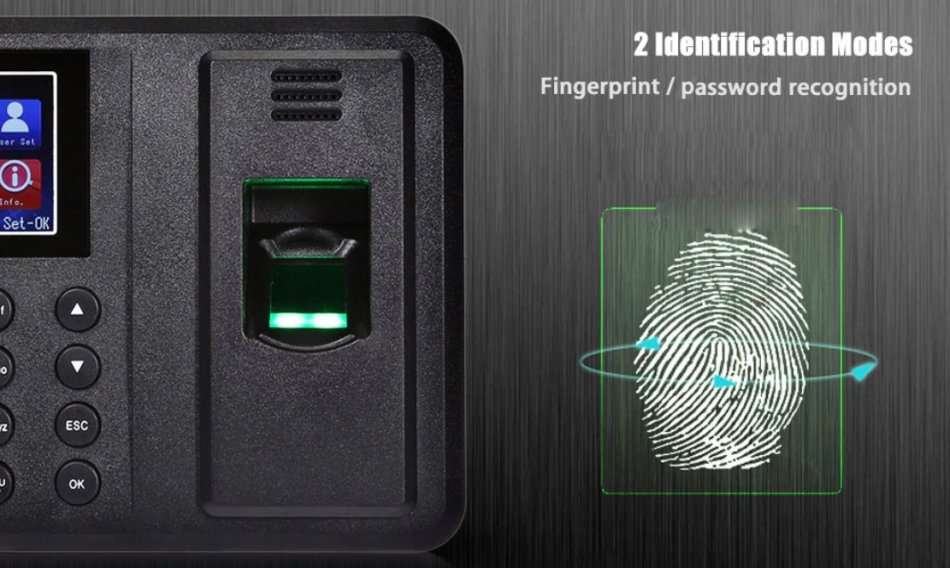 Biometric Fingerprint Time Attendance Clock System - Support Fingerprint or Password