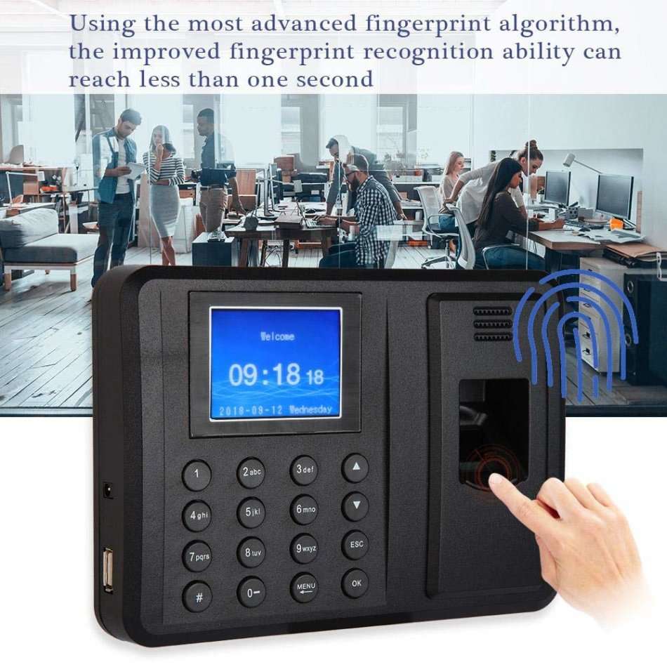 Biometric Fingerprint Time Attendance Clock System - Support Fingerprint or Password