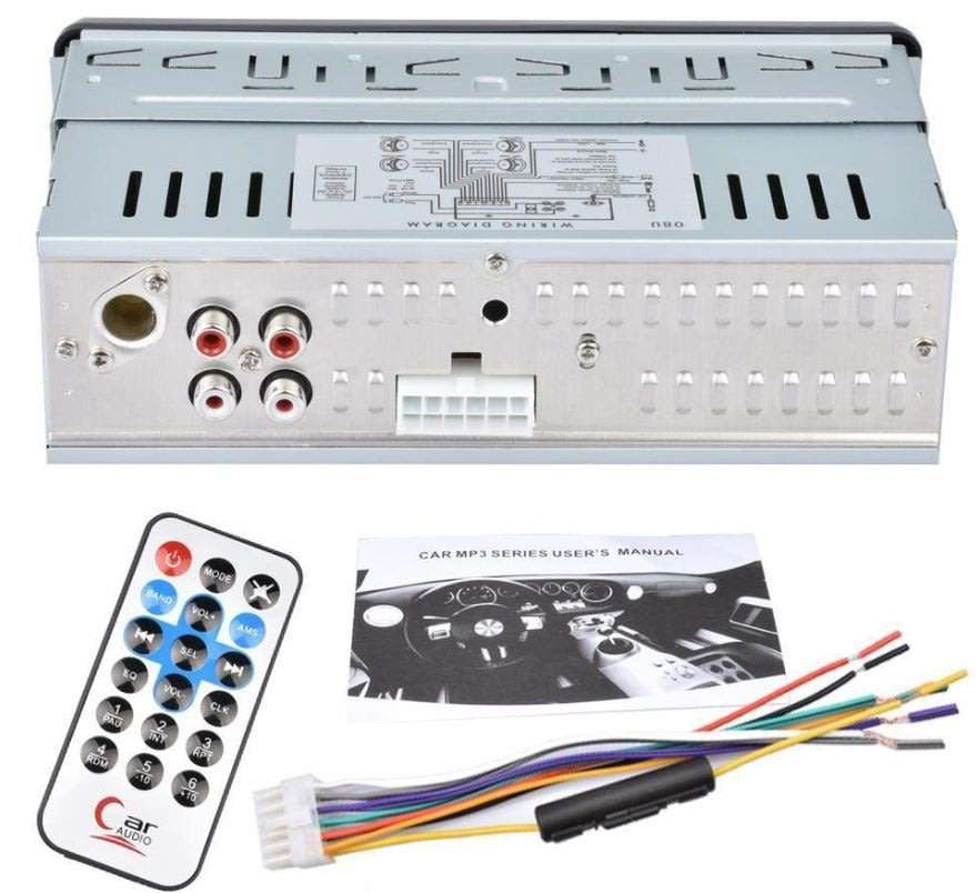 LED Car Radio & Remote - MP 3, FM Stereo, Supports USB, SD Card, AUX, 5V Charging, etc.