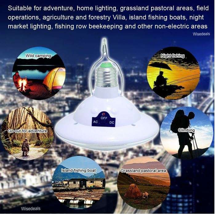 AC/DC Emergency Light & Remote - Turns on Automatically With Power Failure